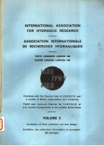 INTERNATIONAL ASSOCIATION FOR HYDRAULIC RESEARCH VOLUME 2  1963