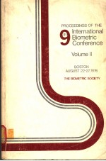 PROCEEDINGS OF THE 9TH INTERNATIONAL BIOMETRIC CONFERENCE  VOLUME 2