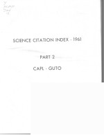 SCIENCE CITATION INDEX-1961  PART 2  CAPL-GUTO