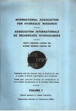 INTERNATIONAL ASSOCIATION FOR HYDRAULIC RESEARCH VOLUME 1  1963