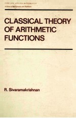 CLASSICAL THEORY OF ARITHMETIC FUNCTIONS