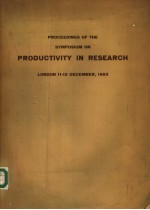 PRODUCTIVITY IN RESEARCH