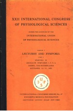 XXII INTERNATIONAL CONGRESS OF PHYSIOLOGICAL SCIENCES  VOLUME 1  PART 1