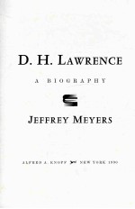 D.H.LAWRENCE A BIOGRAPHY