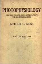 PHOTOPHYSIOLOGY VOLUME Ⅶ  CURRENT TOPICS IN PHOTOBIOLOGY AND PHOTOCHEMISTRY