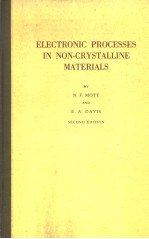 ELECTRONIC PROCESSES IN NON-CRYSTALLINE MATERIALS  SECOND EDITION