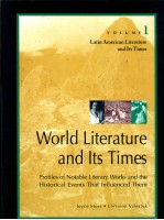 WORLD LITERATURE AND ITS TIMES VOLUME 1 LATIN AMERICAN LITERATURE AND ITS TIMES