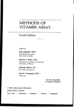 METHODS OF VITAMIN ASSAY  FOURTH EDITION