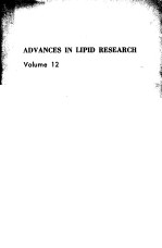 ADVANCES IN LIPID RESEARCH  VOLUME 12