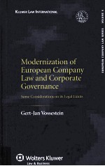 MODERNIZATION OF EUROPEAN COMPANY LAW AND CORPORATE GOVERNANCE