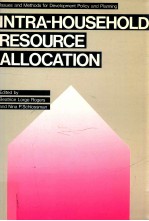 INTRA HOUSEHOLD RESOURCE ALLOCATION:ISSUES METHODS FOR DEVELOPMENT POLICY AND PLANNING