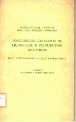 EQUILIBRIUM CONSTANTS OF LIQUID-LIQUID DISTRIBUTION REACTIONS  PART 2