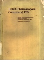 BRITISH PHARMACOPOEIA（VETERINARY）1977