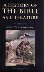 A HISTORY OF THE BIBLE AS LITERATURE VOLUME TWO FROM 1700 TO THE PRESENT DAY