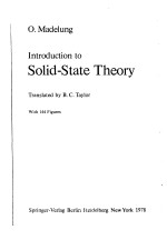 INTRODUCTION TO SOLID-STATE THEORY