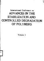 INTERNATIONAL CONFERENCE ON ADVANCES IN THE STABILIZATION AND CONTROLLED DEGRADATION OF POLYMERS  VO