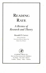 READING RATE A REVIEW OF RESEARCH AND THEORY