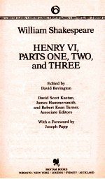 WILLIAM SHAKESPEARE HENRY VI，PARTS ONE