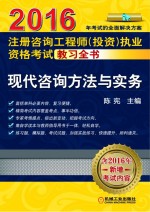 2016注册咨询工程师（投资）执业资格考试教习全书  现代咨询方法与实务