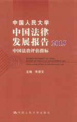 中国人民大学中国法律发展报告  中国法治评估指标  2015版