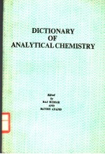 DICTIONARY OF ANALYTICAL CHEMISTRY