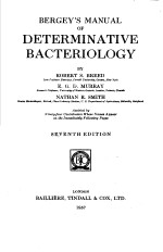 BERGEY’S MANUAL OF DETERMINATIVE BACTERIOLOGY SEVENTH DEITION