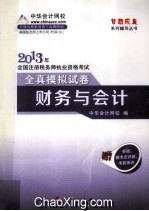 2013年  全国注册税务师执业资格考试  全真模拟试卷  财务与会计