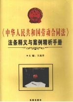 《中华人民共和国劳动合同法》法条释义与案例精析手册  下