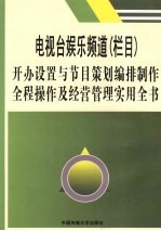 电视台娱乐频道（栏目）开办设置与节目策划编排制作全程操作及经营管理实用全书  第3卷