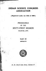 PROCEEDINGS OF THE SIXTY-FIRST SESSION  PART 3:ABSTRACTS