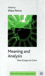 MEANING AND ANALYSIS NEW ESSAYS ON GRICE