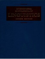 INTERNATIONAL ENCYCLOPEDIA OF LINGUISTICS VOLUME 1