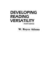 DEVELOPING READING VERSATILITY  FOURTH EDITION