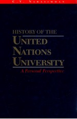 HISTORY OF THE UNITED NATIONS UNIVERSITY A PERSONAL PERSPECTIVE