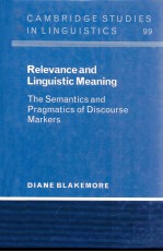 RELEVANCE AND LINGUISTIC MEANING