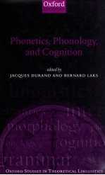 PHONETICS PHONOLOGY AND COGNITION