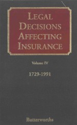 Legal decisions affecting insurance volume iv