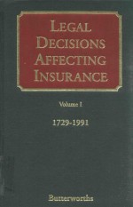 Legal decisions affecting insurance volume i