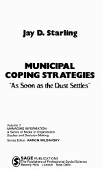 MUNICIPAL COPING STRATEGIES:AS SOON AS THE BUST SETTLES