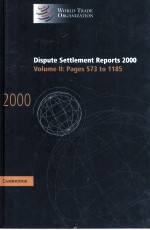 DISPUTE SETTLEMENT REPORTS 2000 VOLUME 2