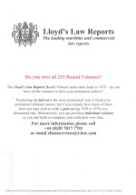 Lloyd's law reports 2016 volume 1