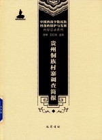 中国西南少数民族村落的保护与发展·内容总录系列  贵州侗族村寨调查简报