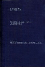 SYNTAX CRITICAL CONCEPTS IN LINGUISITICS VOLUME 2