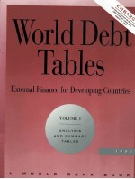 WORLD DEBT TABLES 1996:EXTERNAL FINANCE FOR DEVELOPING COUNTRIES VOLUME1