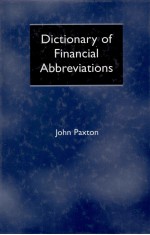 DICTIONARY OF FINANCIAL ABBREVIATIONS