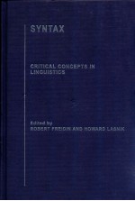 SYNTAX CRITICAL CONCEPTS IN LINGUISITICS VOLUME 3