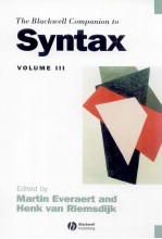 THE BLACKWELL COMPANION TO SYNTAX VOLUME 3