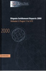 DISPUTE SETTLEMENT REPORTS 2000 VOLUME 1