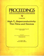 PROCEEDINGS OF SPIE-THE INTERNATIONAL SOCIETY FOR OPTICAL ENGINEERING  VOLUME 948 HIGH-TC SUPERCONDU