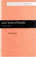 200 YEARS OF SYNTAX A CRITICAL SURVEY